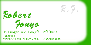 robert fonyo business card